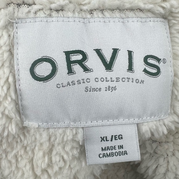 Orvis Brighton Fleece Lined 1/4 Zip Long Sleeve Pullover Sweatshirt Size XL Mens - Picture 2 of 7
